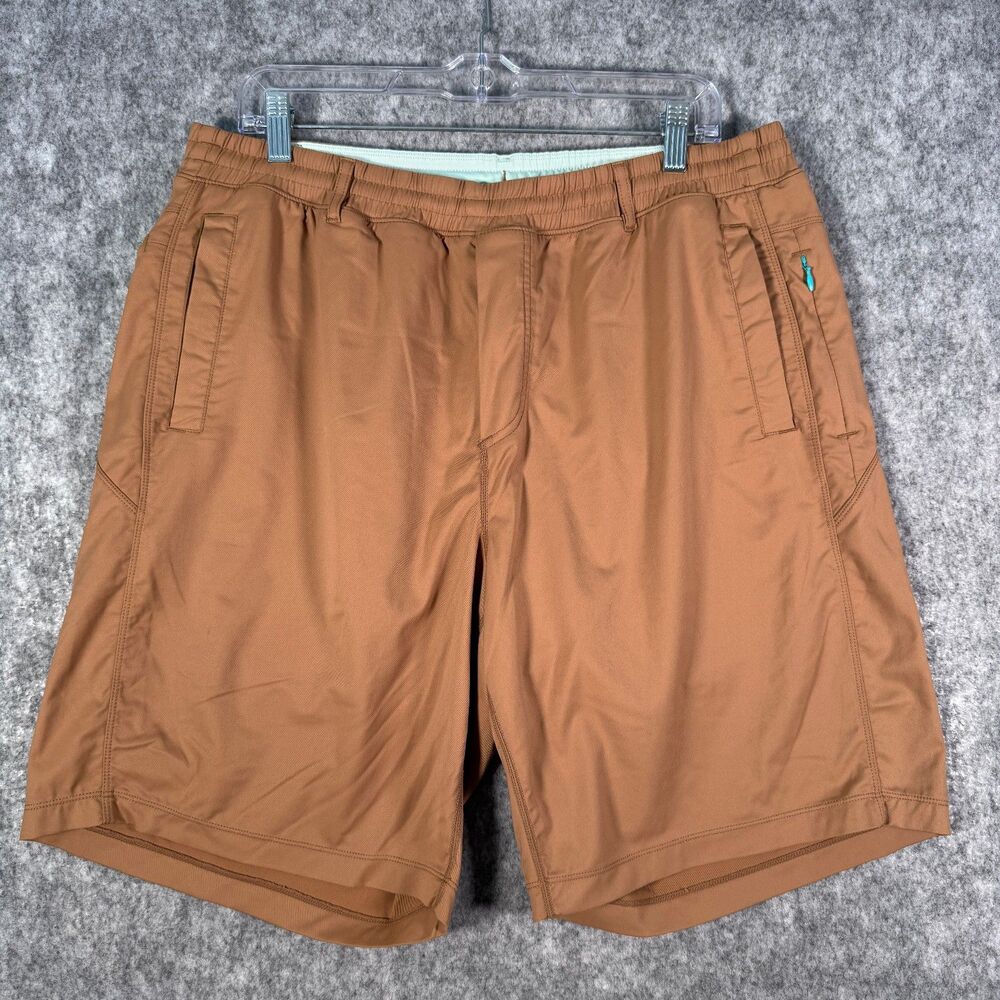 Bird Dogs Shorts Mens XXL Brown Long 9" Inseam Beige Blue Liner